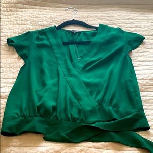BananaRepublic cross over blouse